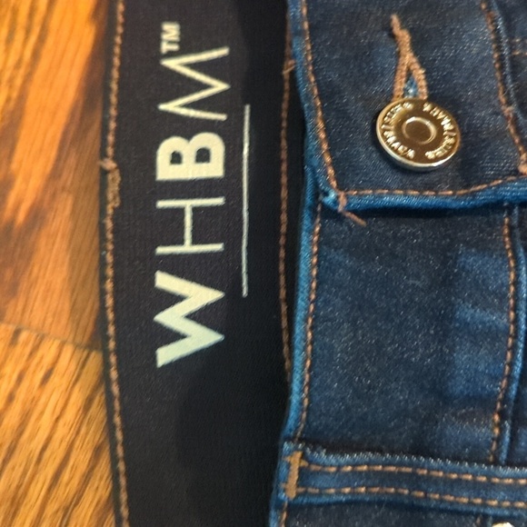 WHBM Jeans Dark Denim straight Slim Leg Crop Comfy EUC W31 L25 - Picture 2 of 8